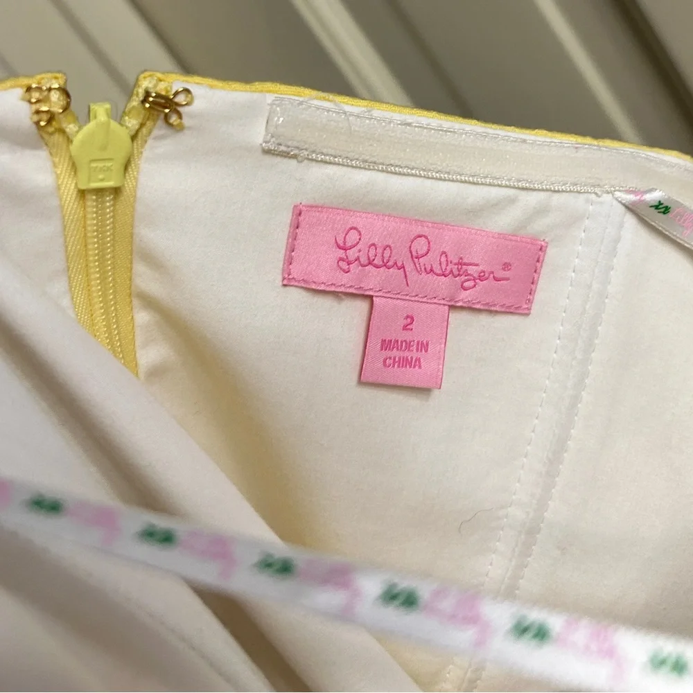 Lilly Pulitzer Strapless Yellow A-Line Dress - Picture 6 of 9